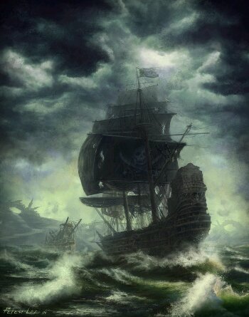 It's been stormy sailing... Image: Pirate In The Storm by Peter Concept
